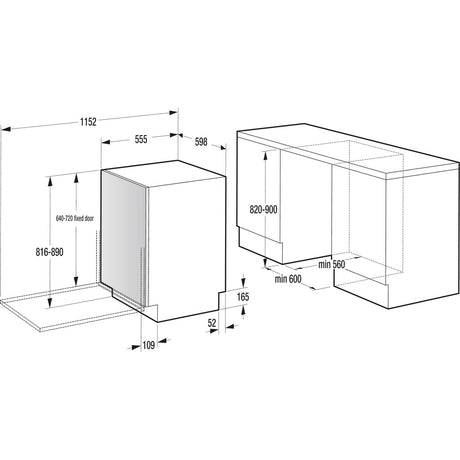 Fully integrated dishwasher G600 GV673A66