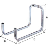 Wall hook double angled