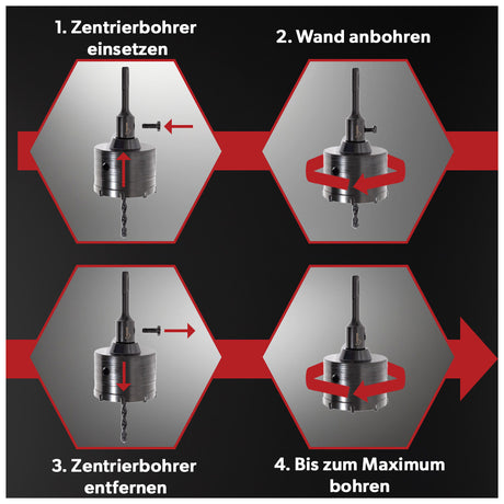 Siwitec SDS Plus Hartmetall Bohrkrone 82 mm