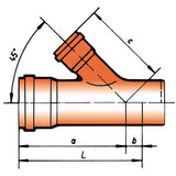 Einfachabzweiger 45° KGEA SN 4