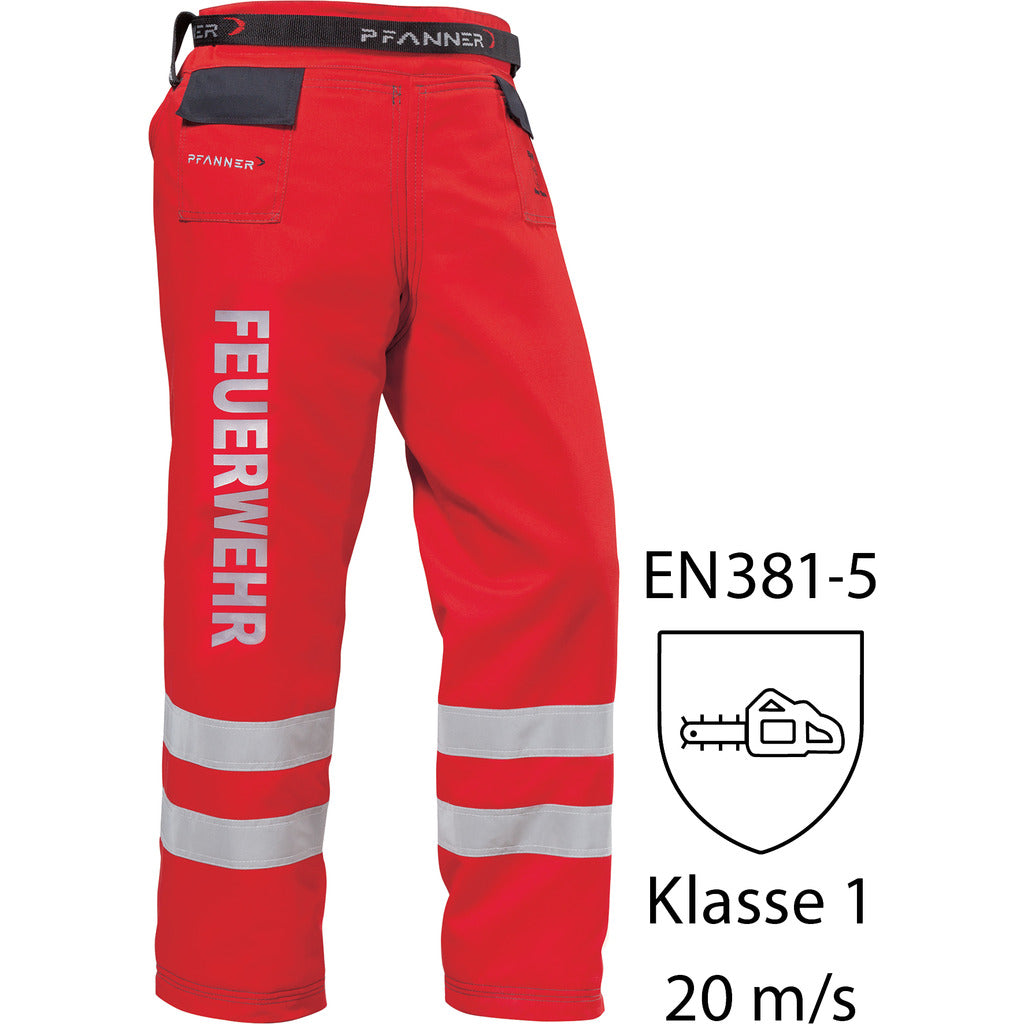 Schnittschutz-Beinlinge &quot;FEUERWEHR"