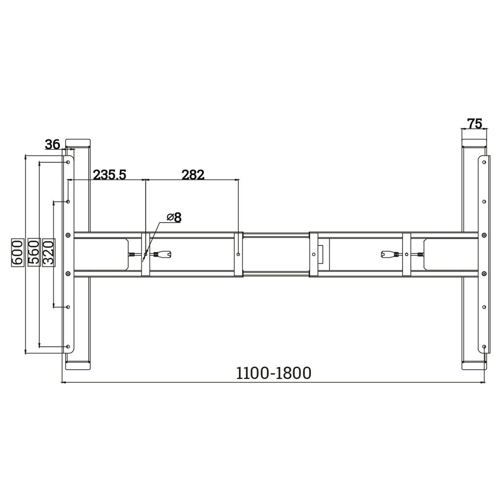 Tischgestell E-MORE 2M2S