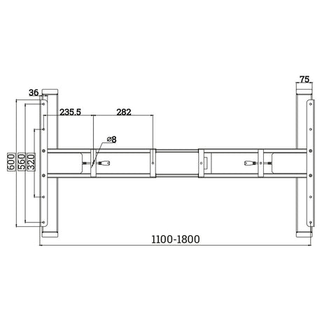 Table frame E-MORE 2M2S