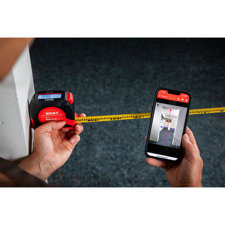 Sola Digitales Rollbandmaß METEC mit Laser-Entfernungsmesser