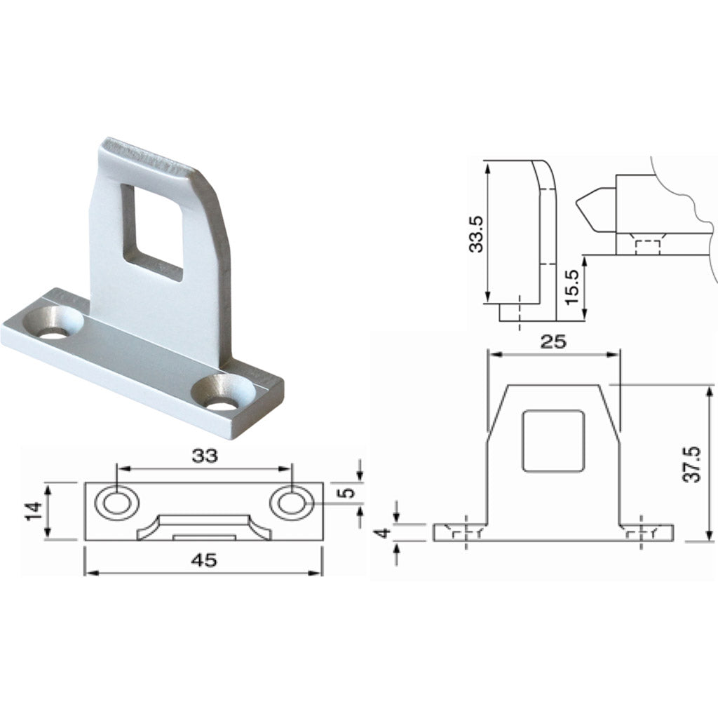 Aluminium-Verschluß 15,5 mm Auflage Typ 917