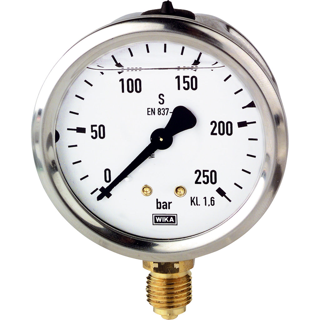 Glyzerinmanometer, Anschluss radial unten / 213.53
