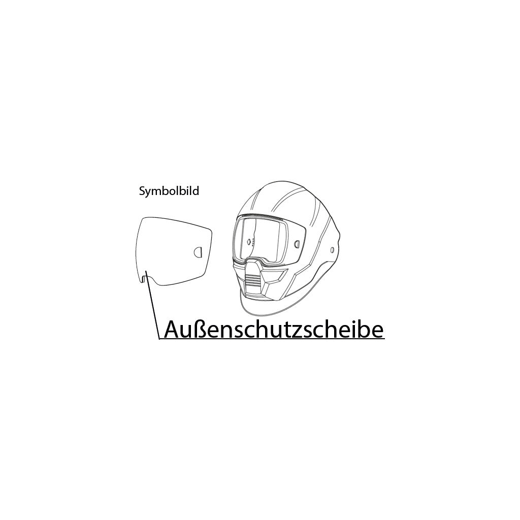 ESAB Außen-Schutzscheibe für Schweiß- und Schleifhelme