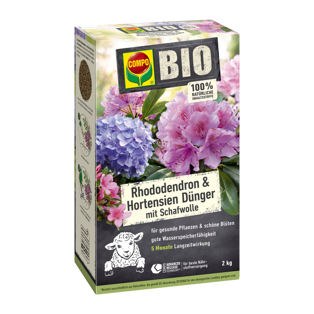 Compo Rhododendron- und Hortensien Dünger mit Schafwolle