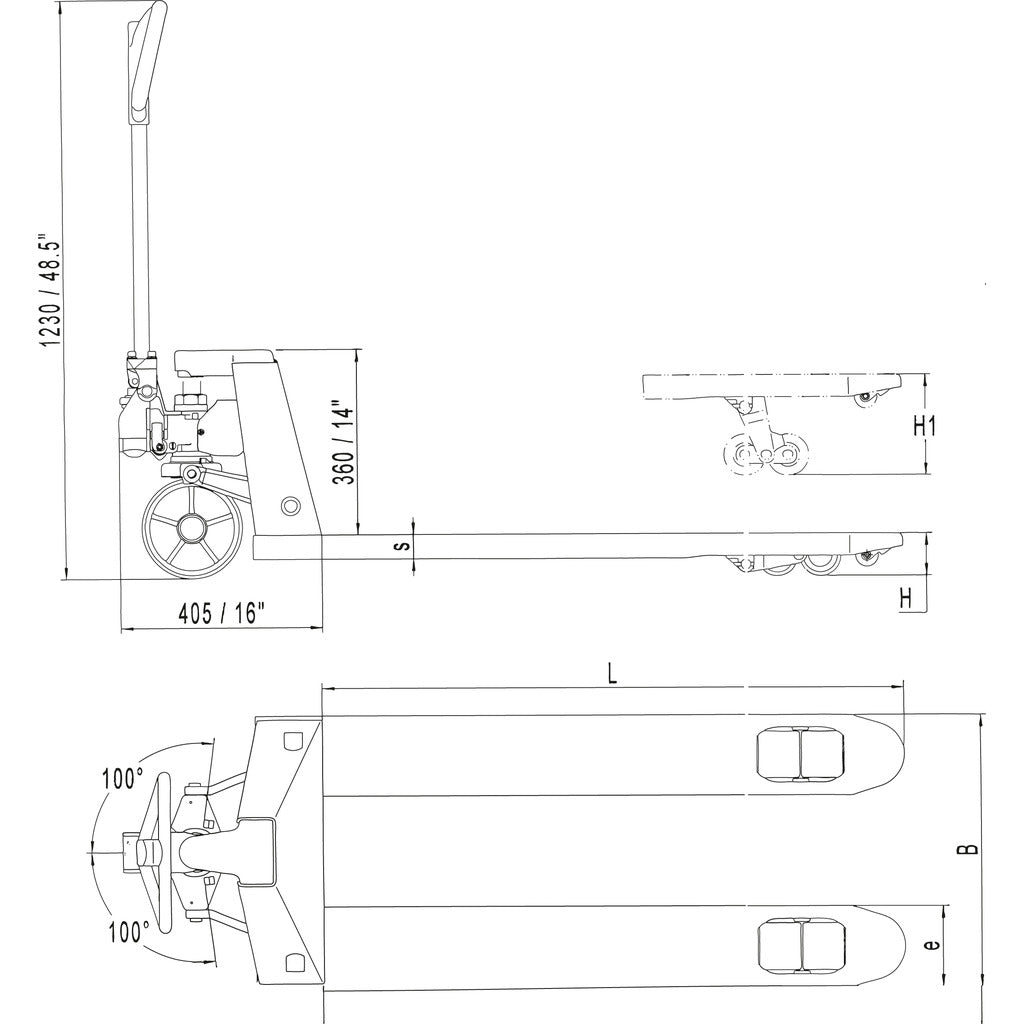 Gabelhubwagen Tandem