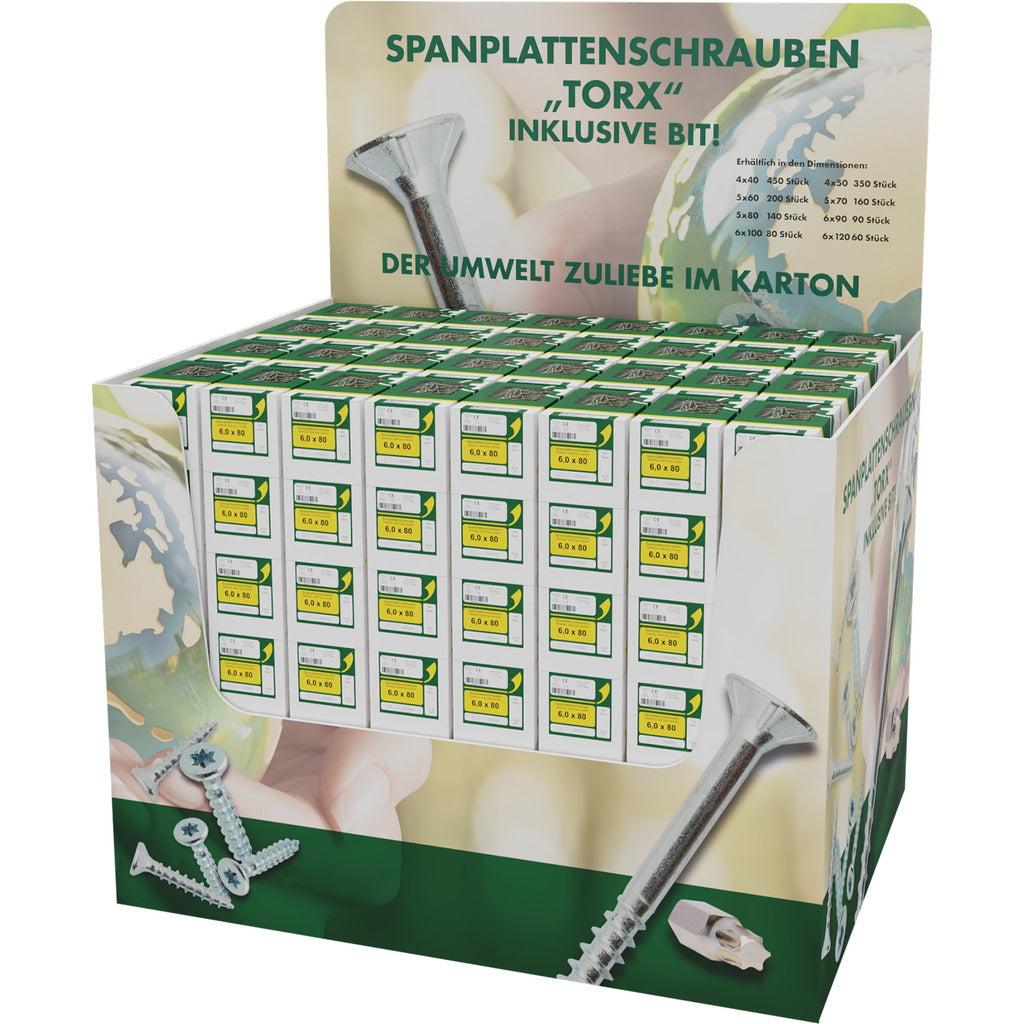 Spanplattenschrauben Aufsteller