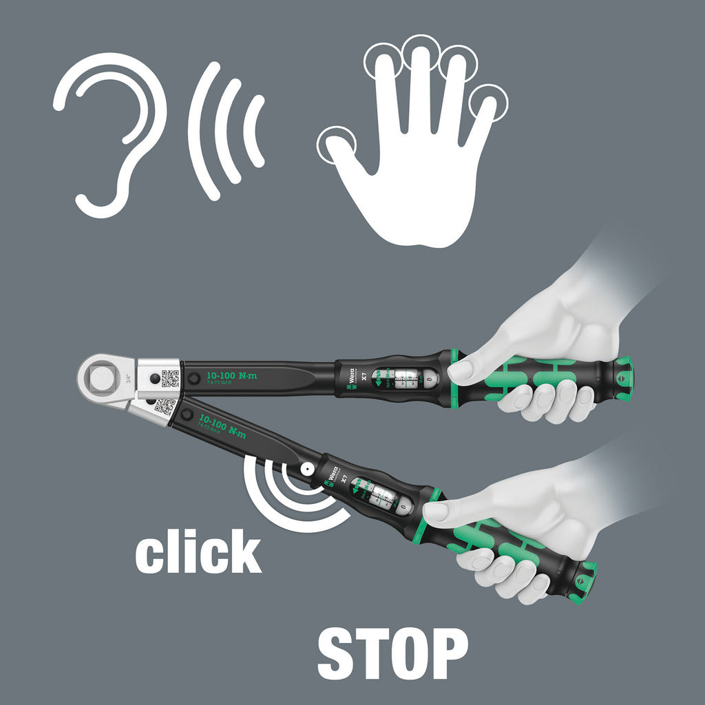Click-Torque X 7 Drehmomentschlüssel für Einsteckwerkzeuge
