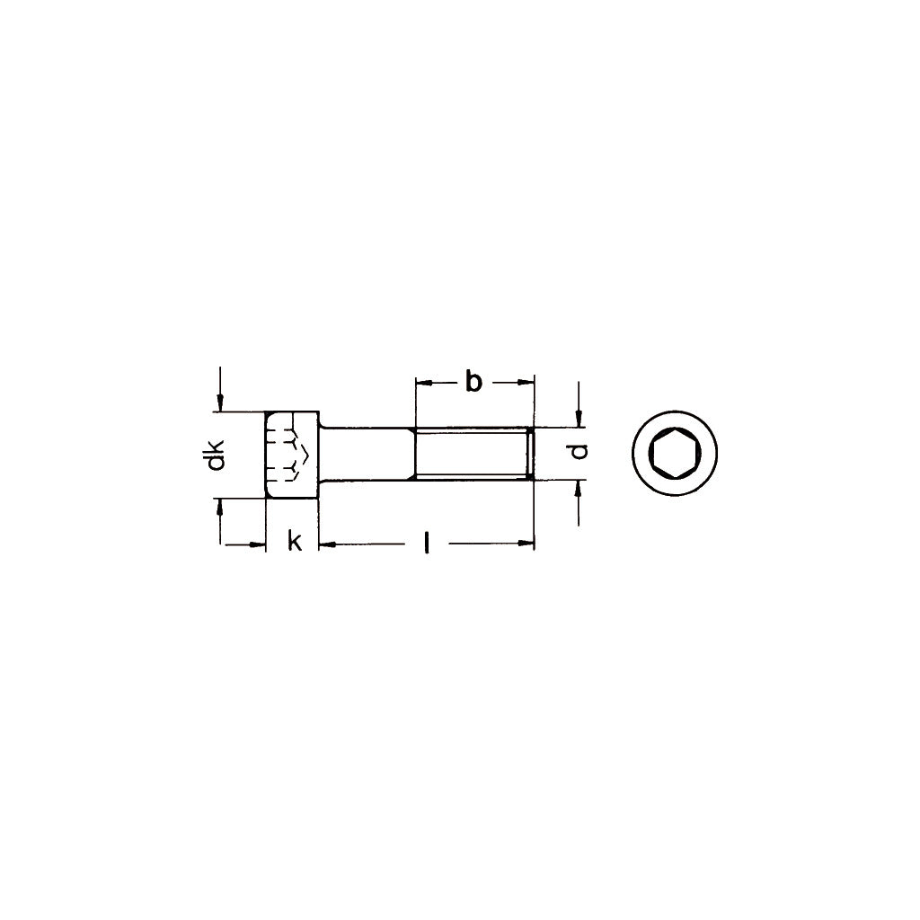 ISO4762/DIN912 Zylinderschrauben mit Innensechskant 10.9 blank