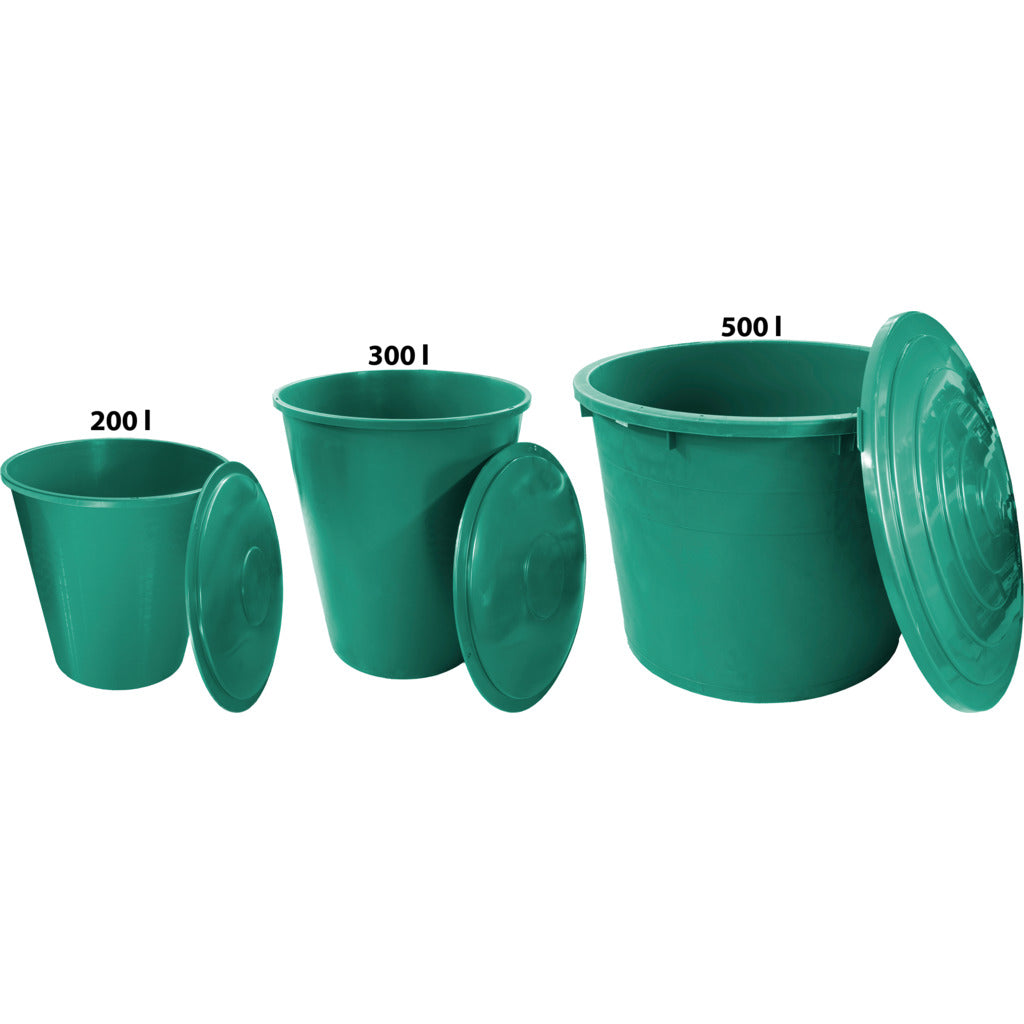 Regentonne mit Deckel und Auslaufhahn