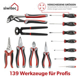 Siwitec Werkzeugkoffer / Werkzeug CRV / befüllt  / 139-teilig