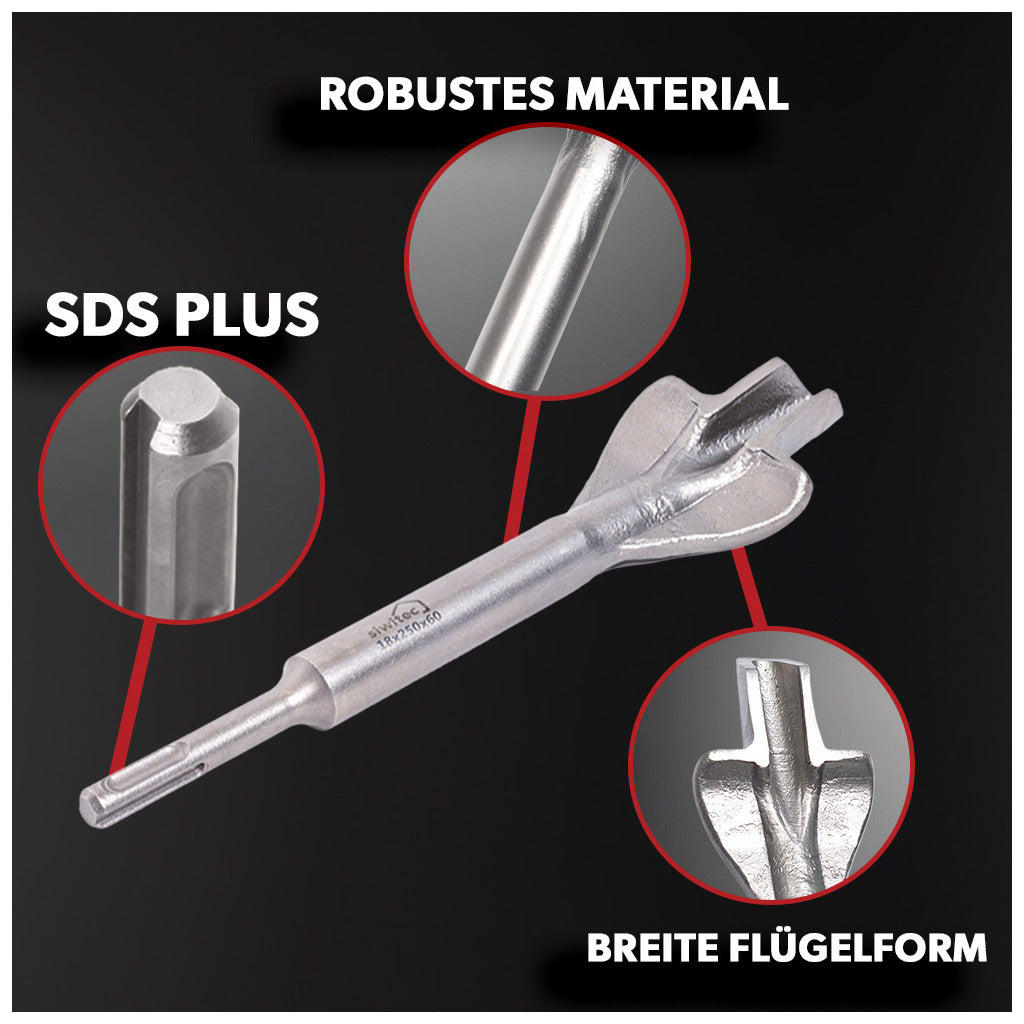 Siwitec SDS Plus Flügelmeißel 60 x 250 mm