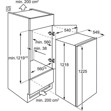 Einbau-Kühlschrank mit Gefrierfach LFB3AE12S