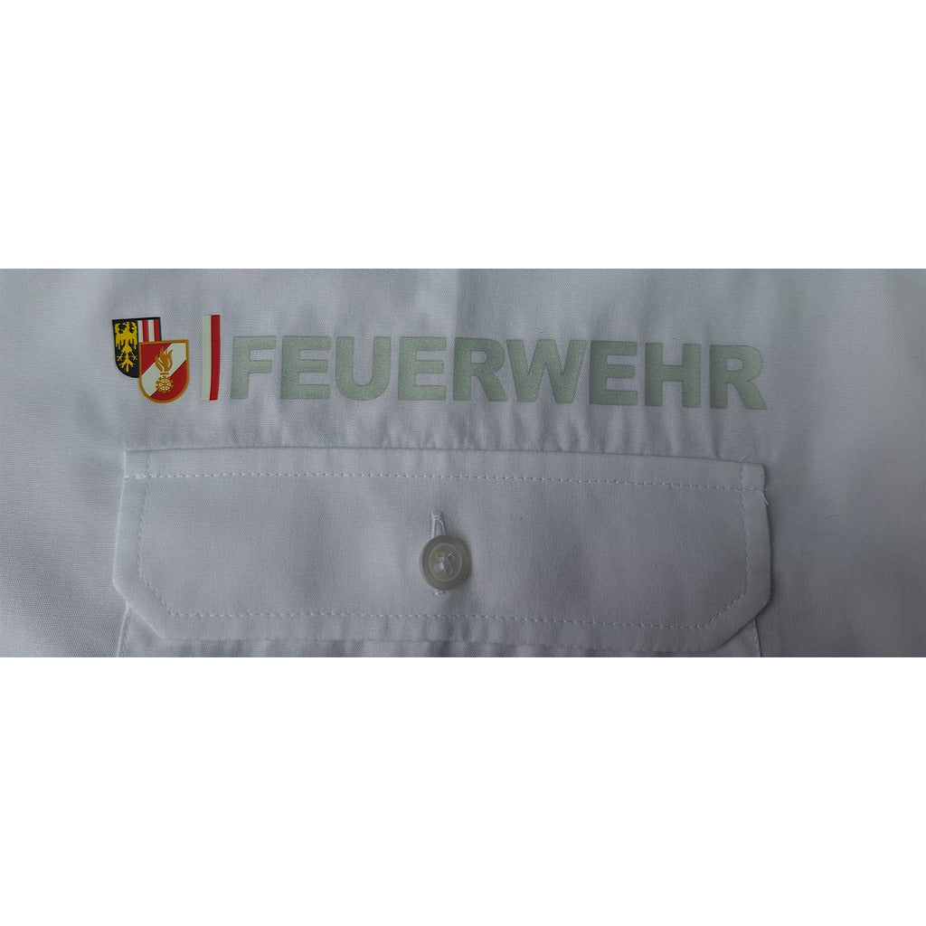 Option für Diensthemd OÖ weiß / OÖ Wappen + Name + CD