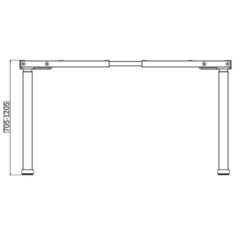 Table frame E-MORE 2M2S