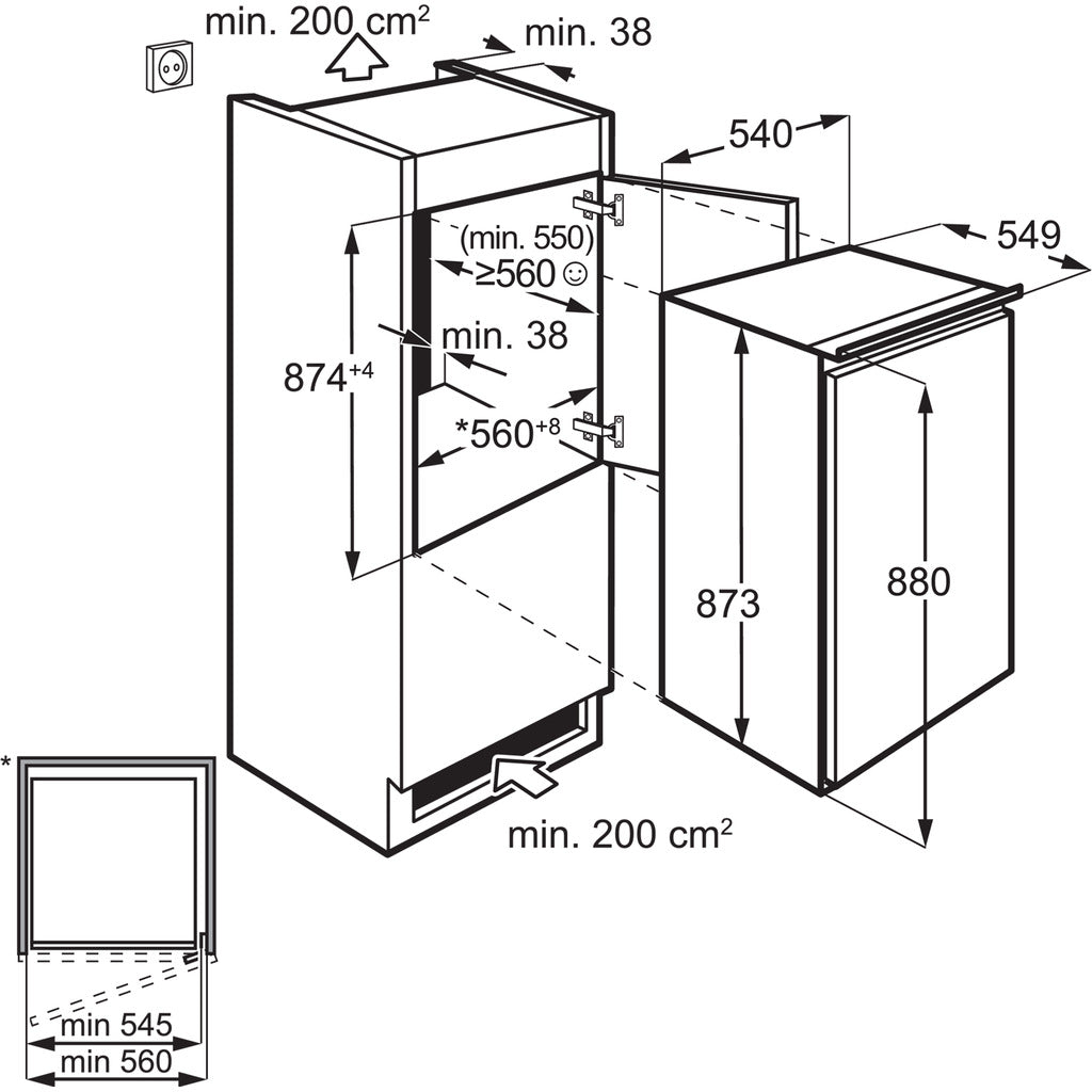 Einbau-Kühlschrank mit Gefrierfach LFB2AE88S1