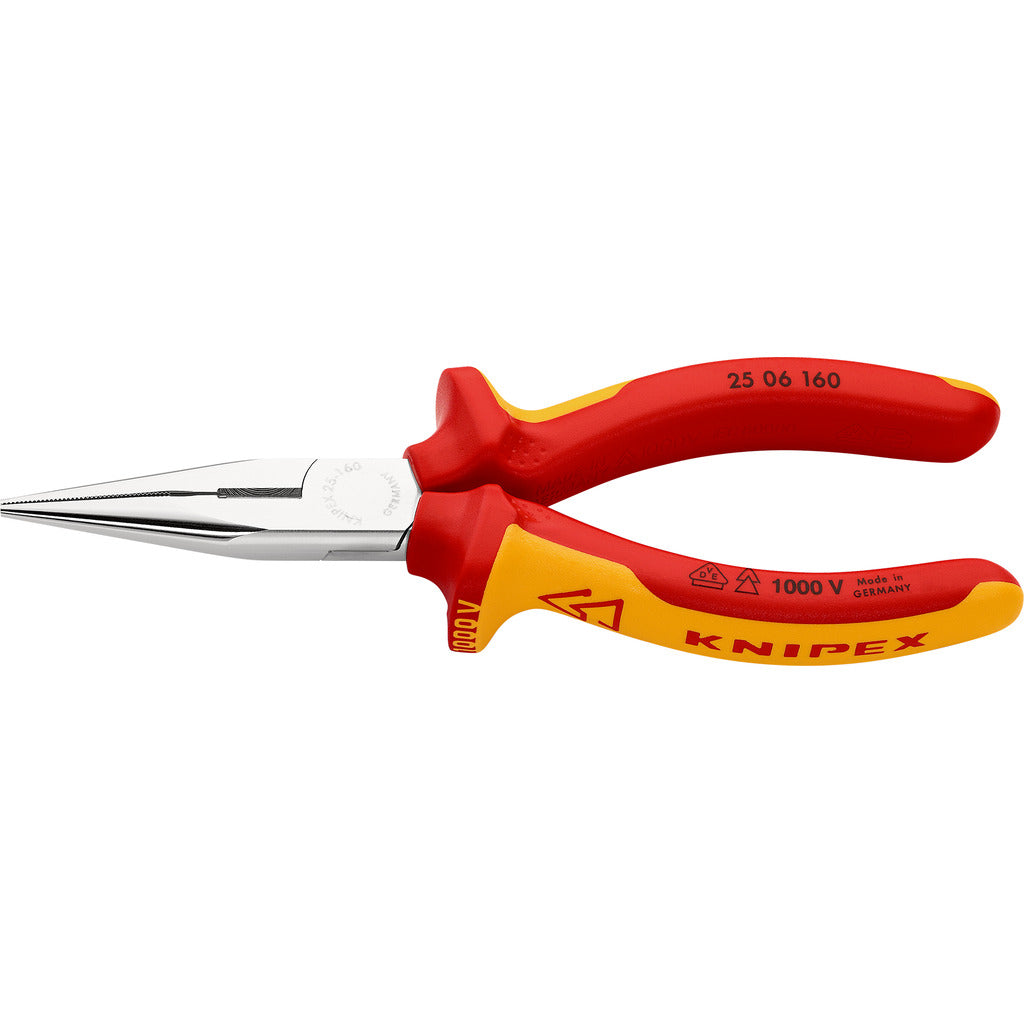Knipex VDE Flachrundzange mit Schneide / Radiozange