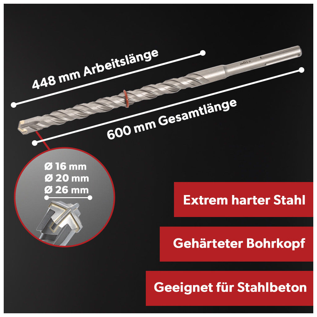 Siwitec SDS Max Betonbohrerset 3-teilig