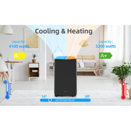 BE COOL Klimagerät 14.000 BTU mit WIFI