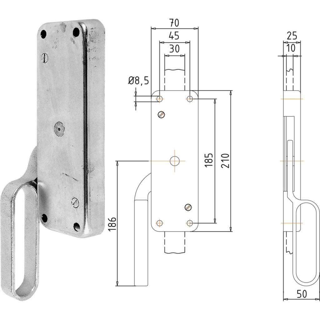 Falttor-Treibriegel 851