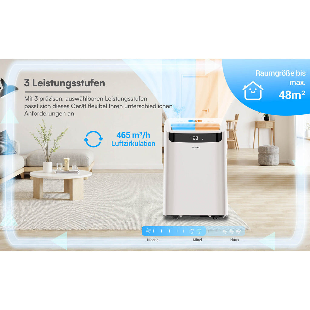 BE COOL Klimagerät 14.000 BTU mit Heizfunktion und WIFI