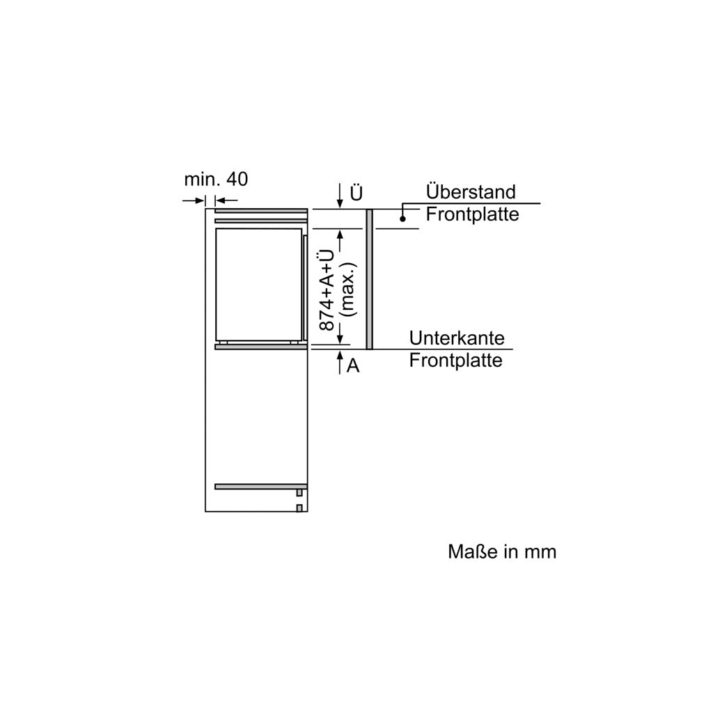 Frigorifero da incasso con vano congelatore iQ100 KI22L2FE1