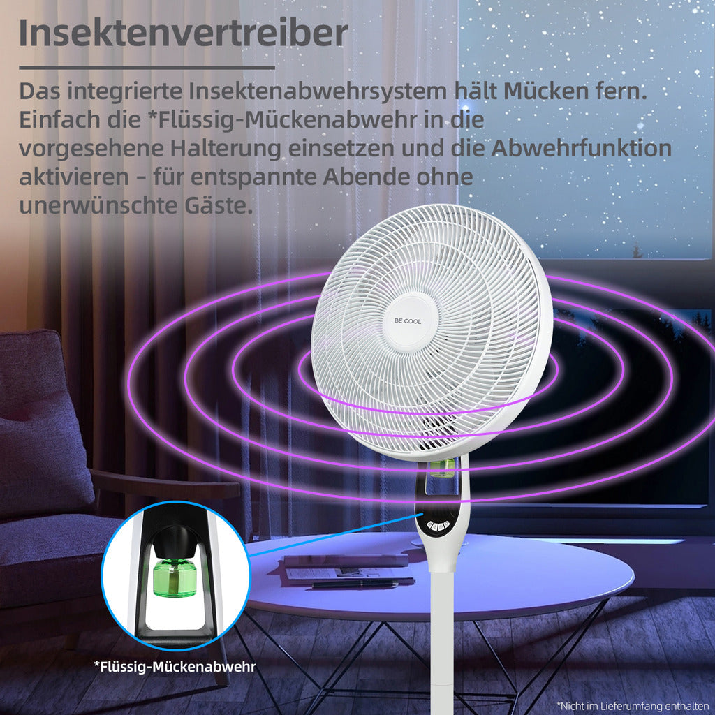 BE COOL Stand- und Tischventilator mit Mückenabwehr
