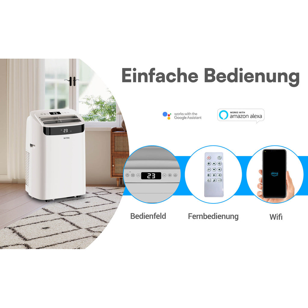 BE COOL Klimagerät 14.000 BTU mit Heizfunktion und WIFI