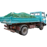 Load securing net including guy rope