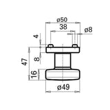 Knopf-Rundrosette WG4 3254L/7048U FH