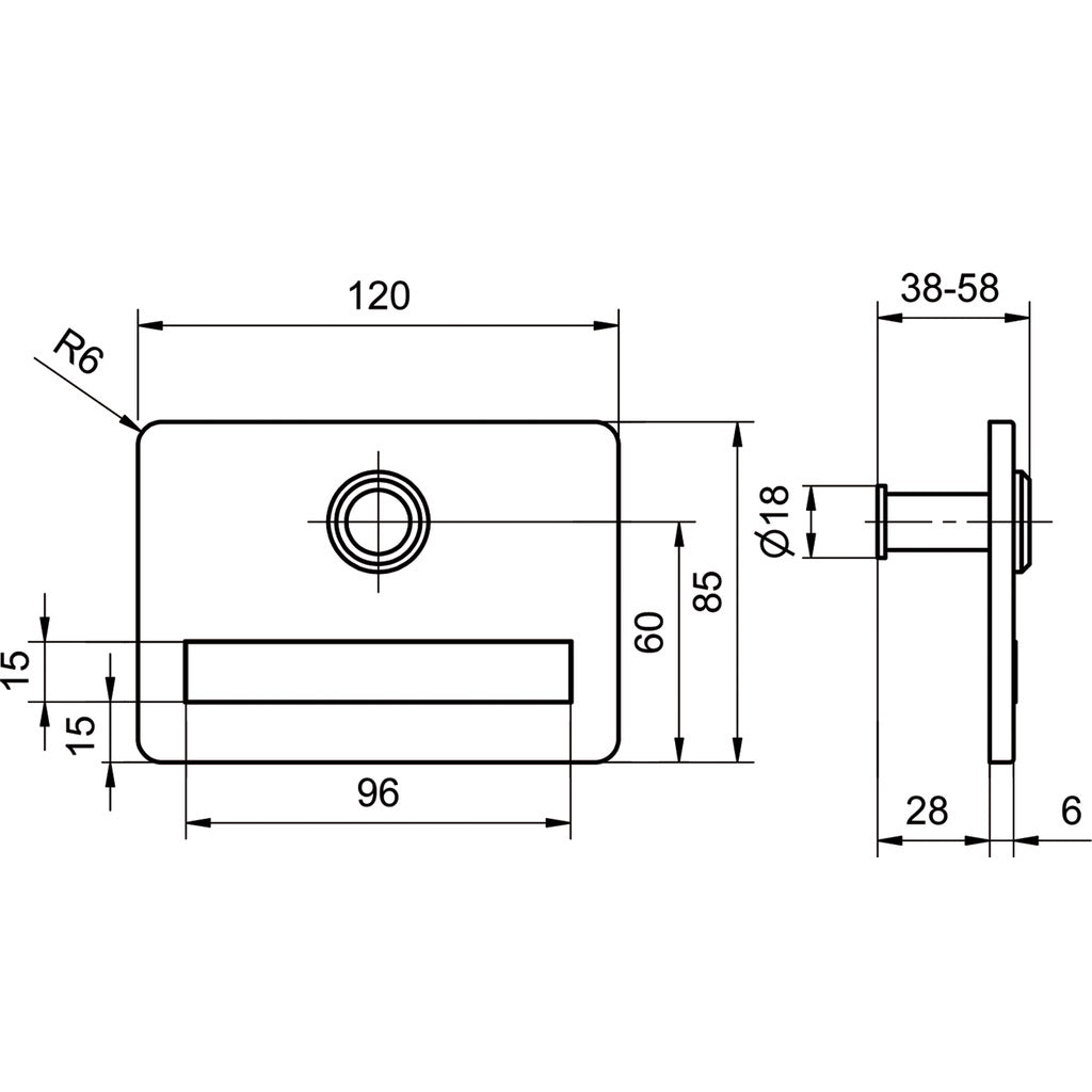 Namensschild Modell 6180 inkl. Türspion