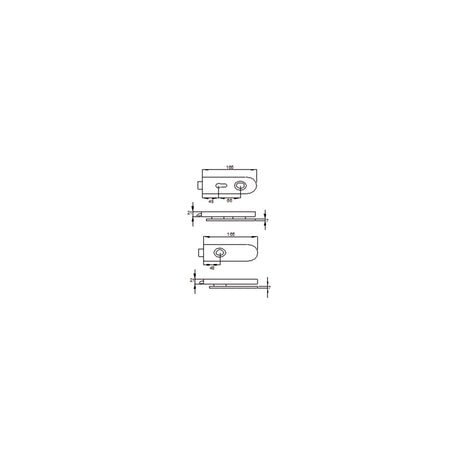Glass door lock set EGS 470