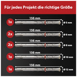 Siwitec SDS Plus Betonbohrer Set 7-teilig / 156 mm