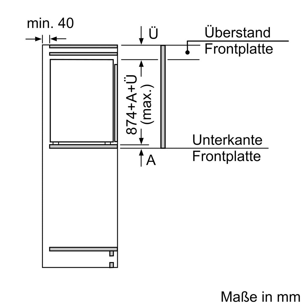 Frigorifero da incasso senza vano congelatore iQ100 KI21R2FE1