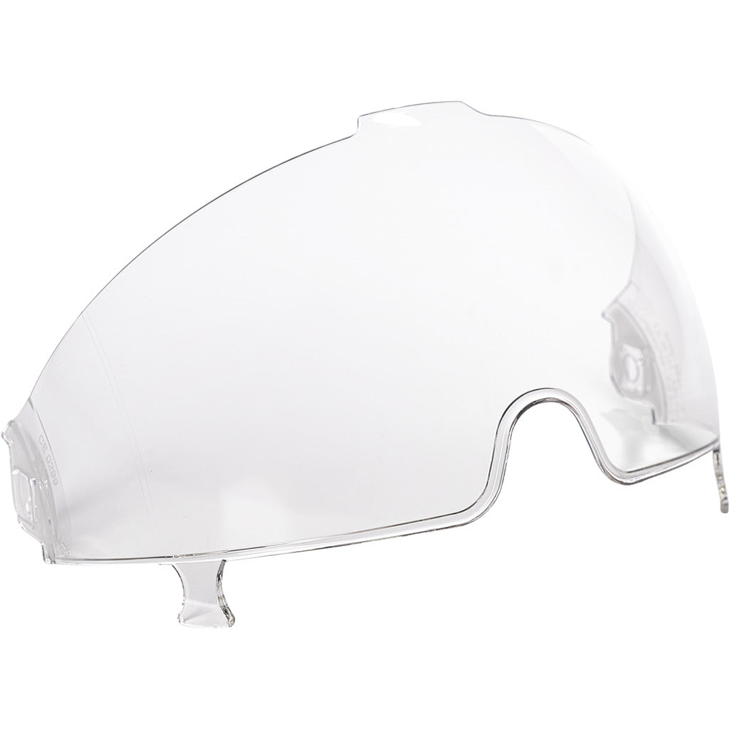 Transparent eye protection visor for HEROS fire helmets