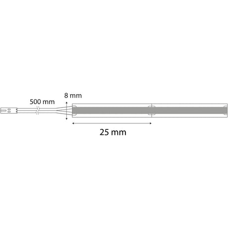 MONO TITAN WHITE LED-Band 8 mm
