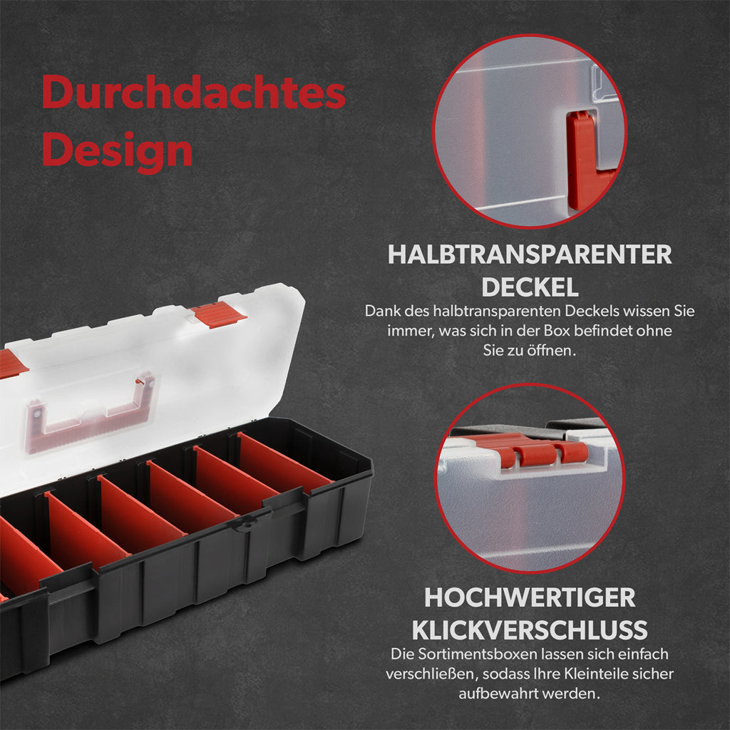 Siwitec Sortimentsbox / 8 Fächer und 7 Trennstege