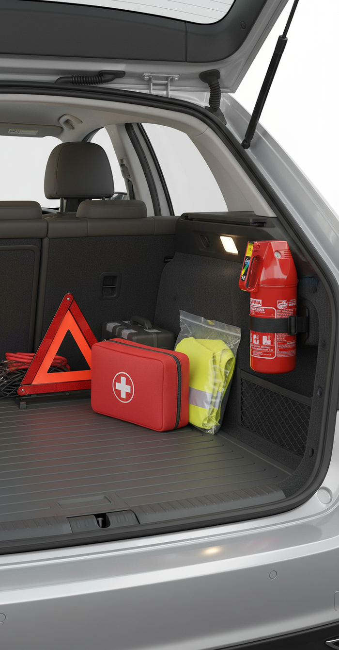 Auto-Feuerlöscher im Kofferraum