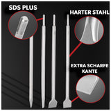 Siwitec SDS Plus Meißelset 500 mm / 4-teilig