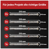 Siwitec SDS Plus Betonbohrer Set 7-teilig / 210 mm