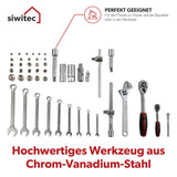 Siwitec Werkzeugkoffer / Werkzeug CRV / befüllt  / 139-teilig