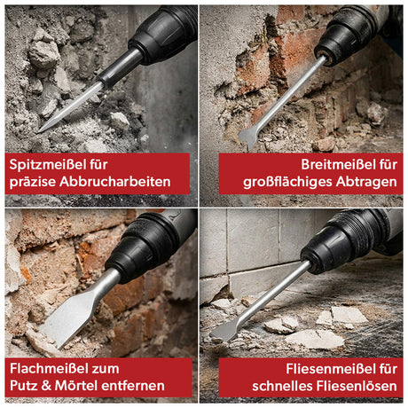 Siwitec SDS Max Bohrer- und Meißelset 7-teilig
