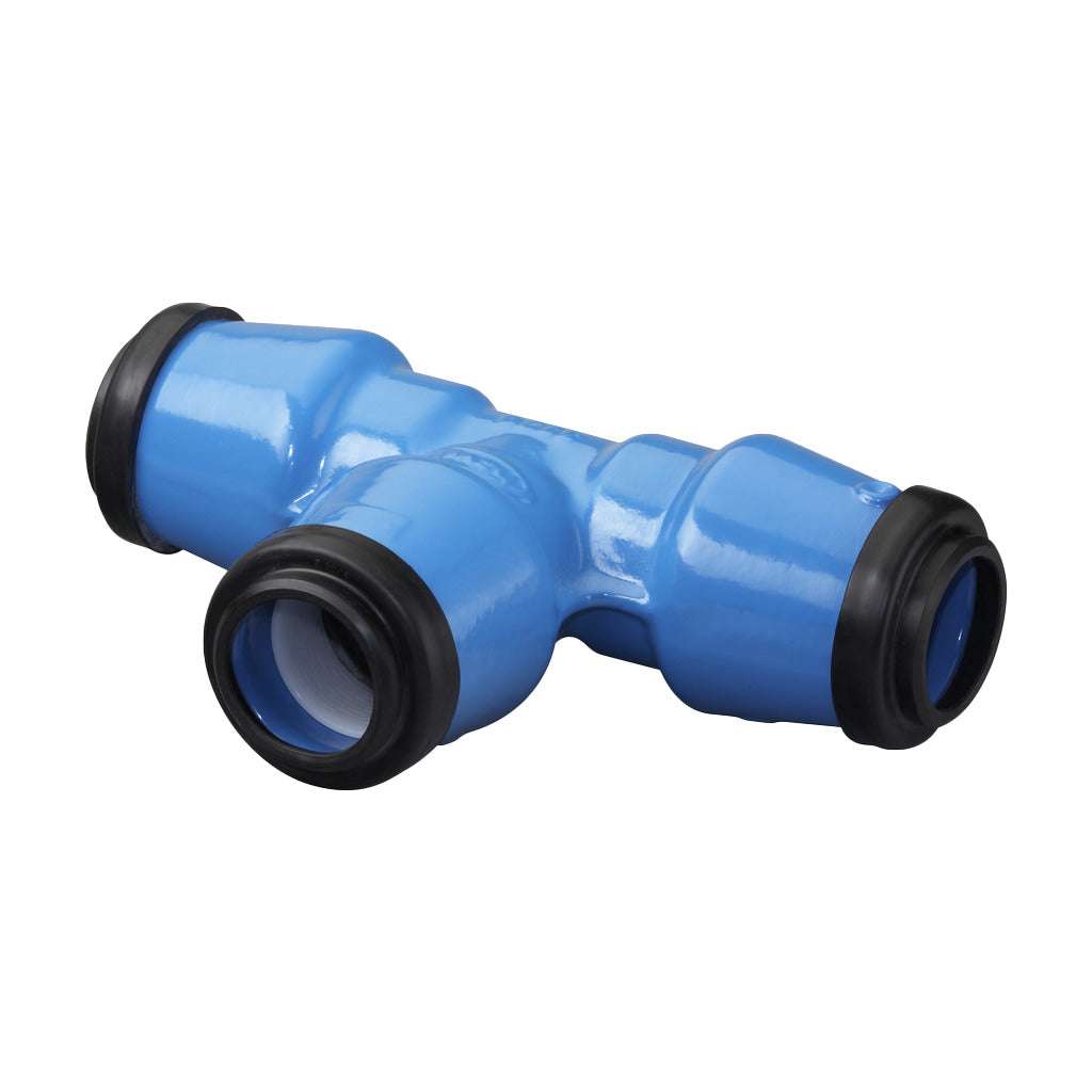 PP T-Stück Mit Reduzierung – Klemmverbinder Für PE-Rohr 32x20x32 Mm, Schwarz