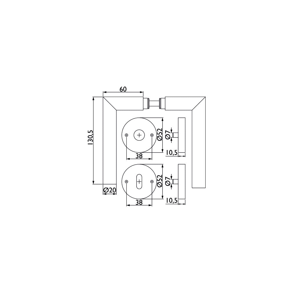 Drückergarnitur Modell Basic 02