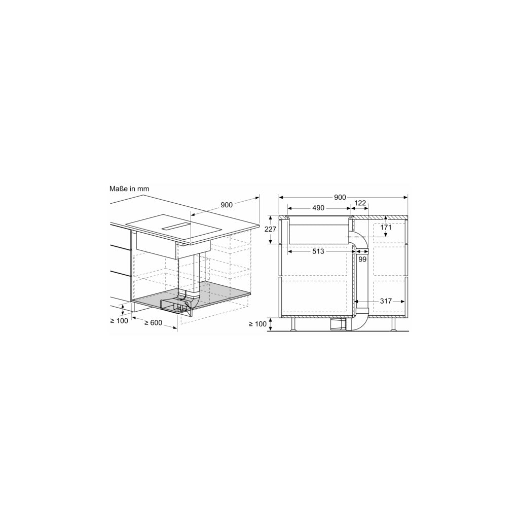 Kochfeld inductionAir Plus iQ700 EX801LX67E