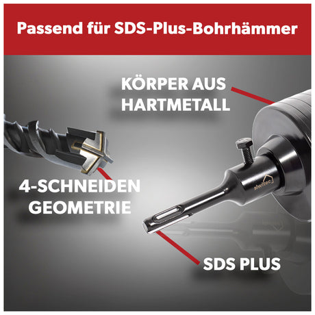 Siwitec SDS Plus Hartmetall Bohrkrone 82 mm