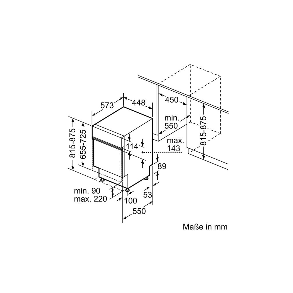 Teilintegrierter Geschirrspüler iQ300 SR53HS74KE
